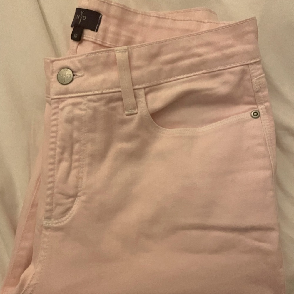 NYDJ Light Pink Skinny Ankle Jeans Sz 10 EUC
